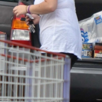 Attempted downblouse on a thick girl after shopping at Costco Costco_026.JPG