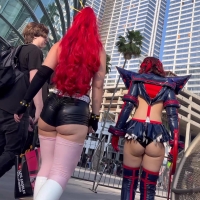 Hot cosplay duo