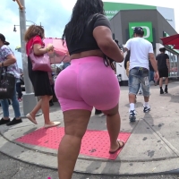 Pink spandex Latina