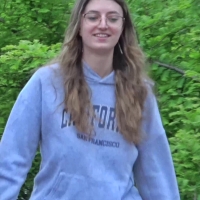 Braless in a hoodie