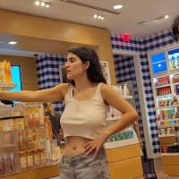 Braless hottie