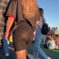 See through spandex booty