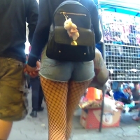 Fishnet hottie