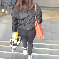 Wedgied leggings girl