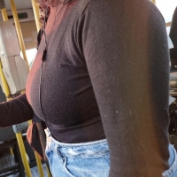 Busty bus babe