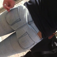 Sexy ass in tight jeans