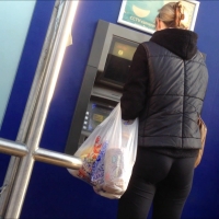 Blonde lady with a nice ass