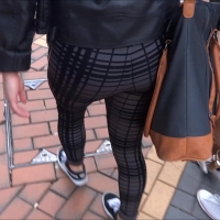 Beautiful blonde in leggings