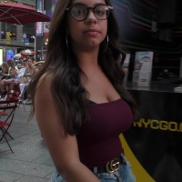 Busty nerdy Latina