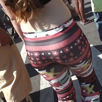 Sexy booty in tribal leggings