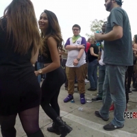 Big booty Asian in see through leggings