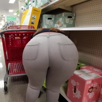 Monster booty in tight jeans