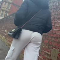 Hooded babe in white