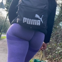 Ebony ass in purple