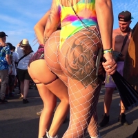 Tattooed fishnet raver (part 2)