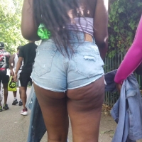 Wedgied up ebony babe