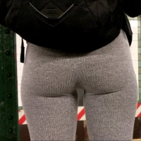 Amazing ass waiting for the train