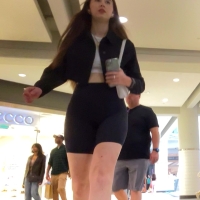 Chasing brunette teen
