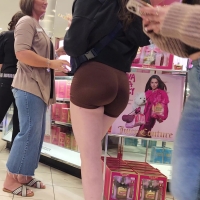 Brunette booty brown shorts
