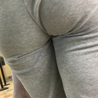 Ebony girl in sweats