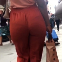 Ebony milf with vpl