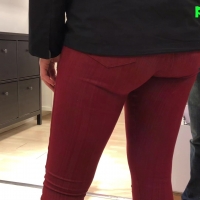 Booty in skin tight jeans