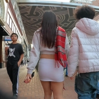 Tiny skirt Asian