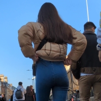 Spanish girl in jeans