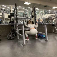 Squatting booty at the gym