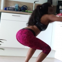 Girlfriend doing yoga