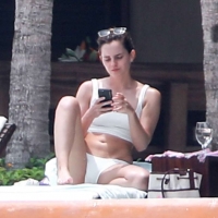 Emma Watson in white bikini