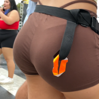 Braless hottie in spandex