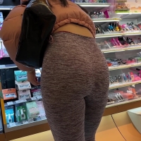 Hot leggings brunette