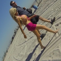 Huge beach tits