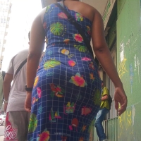 Latina lady in tight dress