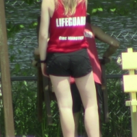 Lifeguard in shorts