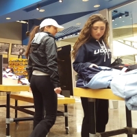 Two teens in leggings