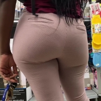 Ebony milf caught twice