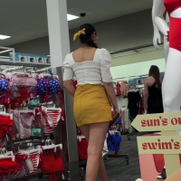 Girl in yellow skirt