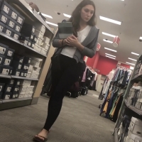 Cute girl in leggings