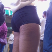 Hot spandex brunette (horizontal)