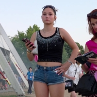 Cute festival daughter