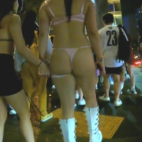 Pink thong raver