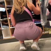 Blonde booty in shorts