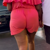 Chocolate booty in shorts