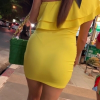 Yellow skirt hottie