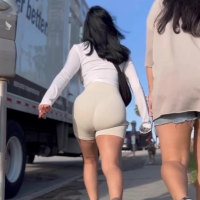 Brunette bikers chick