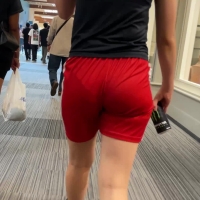 Red shorts vpl