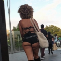 Cheeky ebony girl