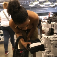 Hottie buying socks